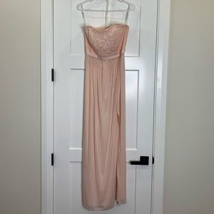 David’s Bridal Blush Pink Bridesmaid Dress Size 6
